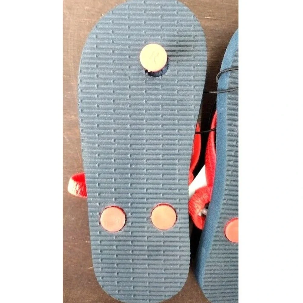 Cat Jack Kids Flip Flops Sandals Shark Print Red‎ Strap Size L 910